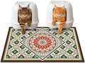 Jumbo Cat Litter Mat Catcher 35"x24" | Ultra-Absorbent Litter Box Rug by BLESWIN
