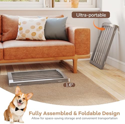 Giantex Freestanding Foldable Dog Gate Indoor - Image 4
