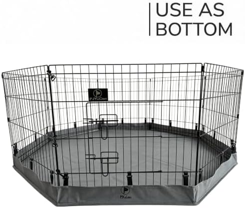 PJYuCien Puppy Playpen with Bottom Pad and Door, 8 Panels 24" H - Image 4
