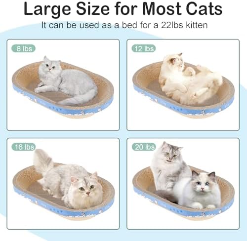 Cat Scratcher Bed 23.6x14.9” Extra Large Cardboard Cat Scratching Bed - Image 6
