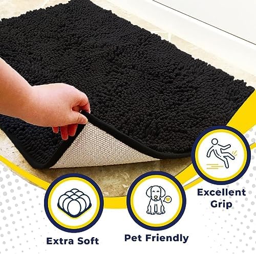 Muddy Mat® 2-Piece Black Medium 30"X19" AS-SEEN-ON-TV Highly Absorbent - Image 3