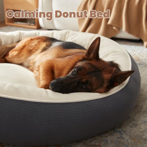 45 inch Soft Touch Fleece Donut Dog Bed - Image 2