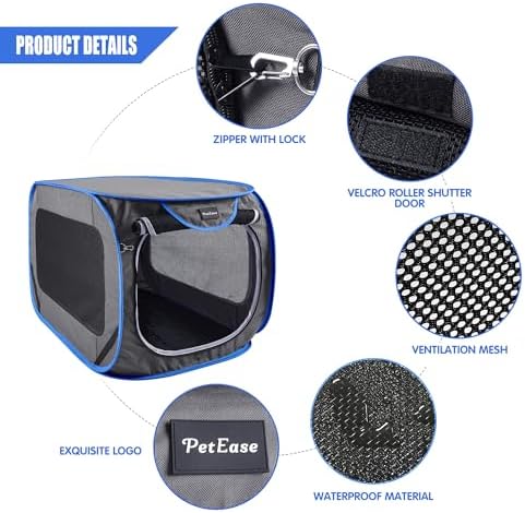 Large Pop Up Kennel, Collapsible Travel Pet Crate, Indoor and Outdoor Portable - Image 4
