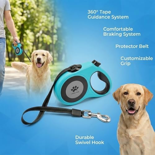 16 ft Retractable Dog Leash for Extra Large Dogs up to 130 lbs, Tangle-Free - Image 3