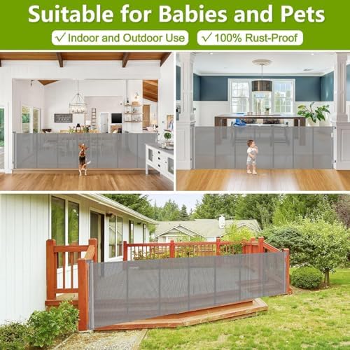 Reinforced 42" Tall 195" Extra Wide Retractable Fence Outdoor/Indoor - Image 5