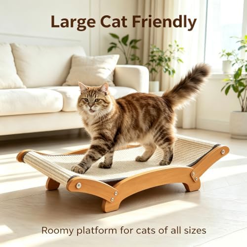 Extra Large Sisal Cat Scratcher Bed, 2-in-1 Lounger and Scratching Pad - Image 6
