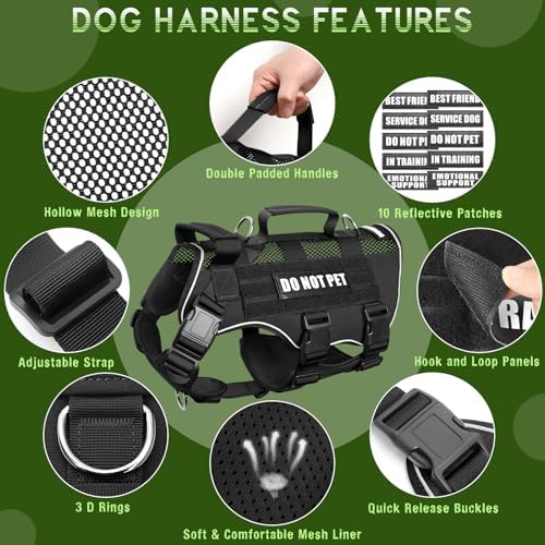 WINSEE Tactical Molle Vest Mesh Dog Harness - Image 4