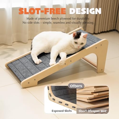 PETKARAY Felt Cat Scratcher, L Shaped Scratching Pad, Scratch Resistant Carpet - Image 5