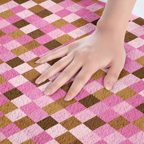 Pixel Grid Theme Bathroom Rug, Cartoon Gamepad Non Slip Bath Mat - Image 4