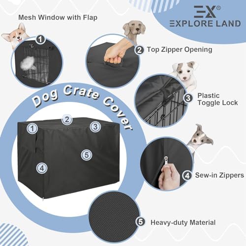 Explore Land Dog Crate Cover, 24 inches - Image 5