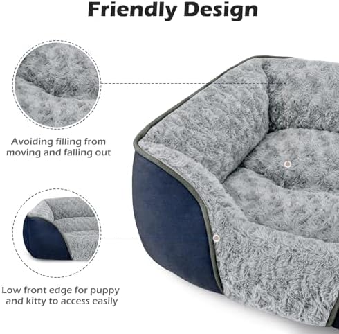 INVENHO Medium Dog Bed Rectangle Washable Orthopedic Soft Calming Sleeping - Image 5