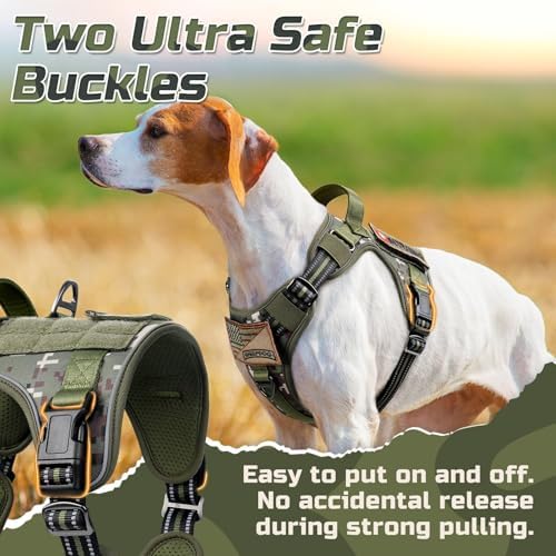 rabbitgoo Tactical Dog Harness for Small, No Pull Military Service Vest - Image 2