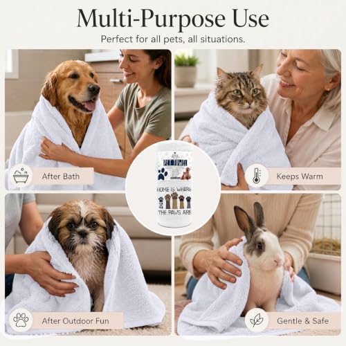 DAN RIVER Dog Towels for Drying Dogs & Cats 100% Cotton, 20x40'' - Image 3