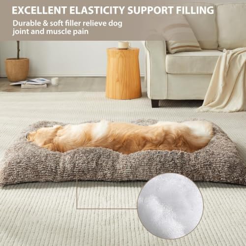 BFPETHOME Dog Bed for Large Dogs, Plush Kennel Pad for Sleeping &Ease Anxiety - Image 4