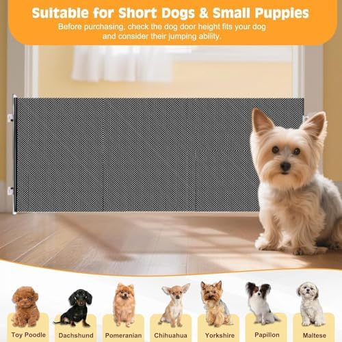 17 Inch Retractable Step‑Over Dog Gate, Adhesive Mount Pet Barrier - Image 3
