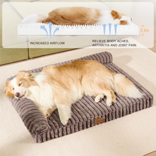 Orthopedic Large Dog Bed Furry Pet Bed, Washable Cover 36''X24'' - Image 4