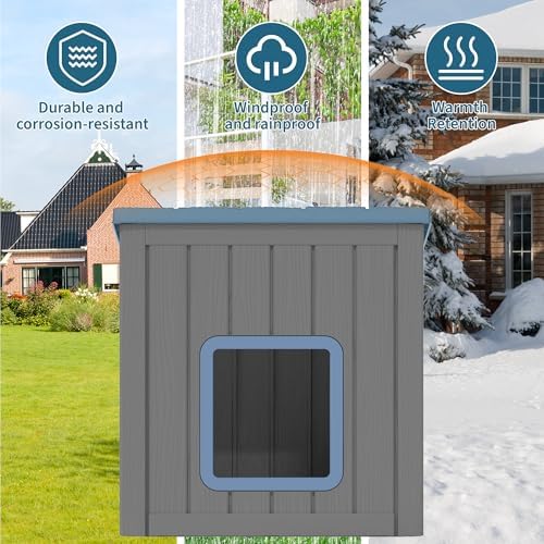 NUNU LAB Cat Litter Box Enclosure, Outdoor Cat House – Weatherproof & UV - Image 2