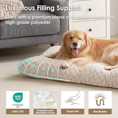 EHEYCIGA Washable XL Dog Beds Large Sized Dog, 44x32 Inch Pet Bed - Image 2