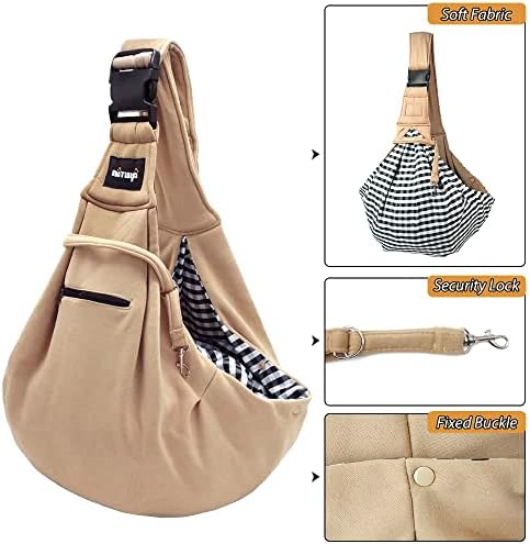 NATUYA Small Dog Carrier Sling Cat Sling, Adjustable Strap Hand Free Pet Puppy - Image 4