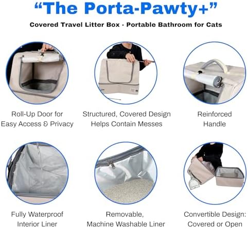 Travel Cat Porta-Pawty Plus Covered Portable Litter Box - Image 4