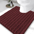 Smiry Bathroom Toilet Rugs U Shaped 24X20, Chenille Bath mats by Smiry
