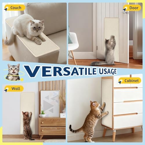 ENONCI Corner Cat Scratcher, 30x11.8 Furniture Furniture Protector Couches & - Image 5