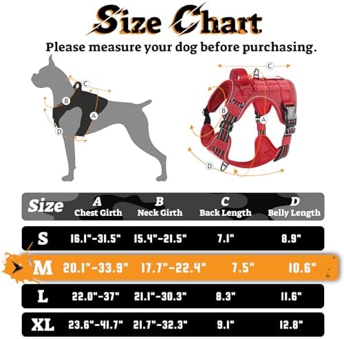 rabbitgoo Tactical Dog Harness Medium Sized, No Pull Service Pet Vest - Image 3