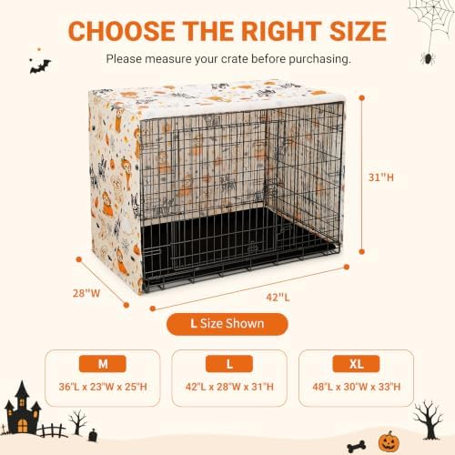 Explore Land Halloween Pattern Dog Crate Cover, 42 Inches - Image 4