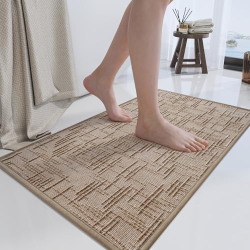 Bath Mat Non Slip, Quick Dry Bathroom Rug Under Door by QiCaiJia