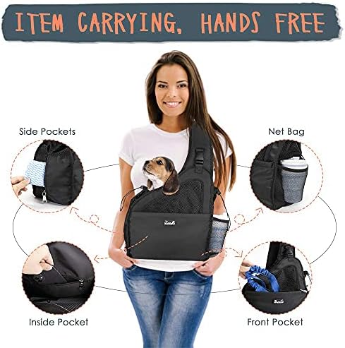 Lukovee Pet Sling, Hands Free Hard Bottom Papoose - Image 4