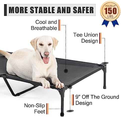 Garnpet XL Elevated Dog Bed for Large Dogs, Extra Raised Dog Cot Beds, Heavy - Image 5