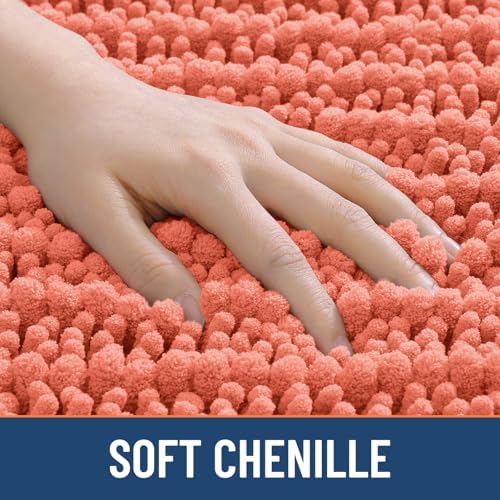 Smiry Bathroom Rugs 48X32, Extra Soft Rubber Backing Chenille Bath Mats - Image 4