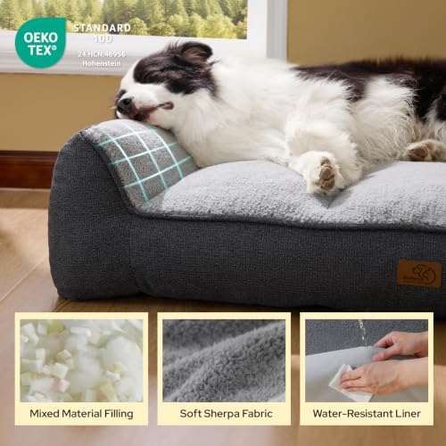 Bedsure SupportMax® Extra Thick Orthopedic Dog Bed Medium Size Dog - Image 5