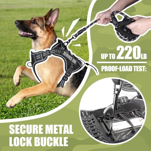 Dog Harness and Leash Set for Medium Dogs, No Pull Tactical Dog Harness - Image 4