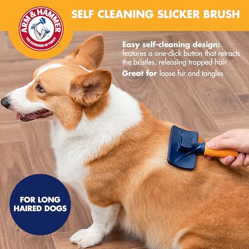 Arm & Hammer Deodorizing Slicker Dog Brush, Sweet Apple & Rose Scent - Image 5