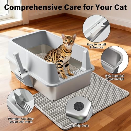 Stainless Steel Litter Box, Extra Large Cat Litter Boxes - Image 6