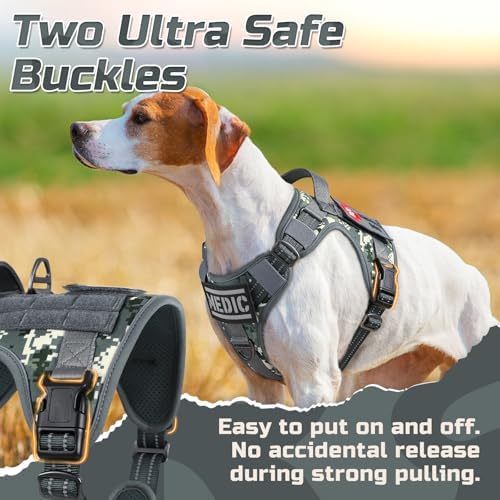 rabbitgoo Tactical Dog Harness for X-Large, No Pull Military Service Vest - Image 2