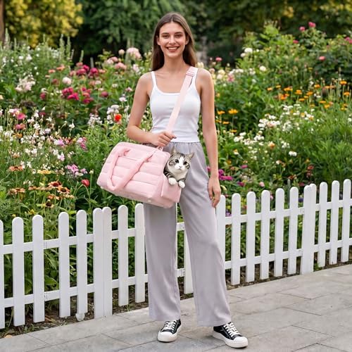 Dog Purse Carrier for Small Dog Cat up to 13lbs, Lightweight Pet Carrier - Image 2