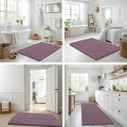 Smiry Bathroom Rugs 44X24, Extra Soft Rubber Backing Chenille Bath Mats - Image 7