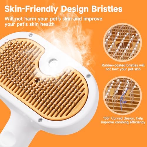 Pet Steam Brush for Dog & Cat – shower bath brush – Steam for Shedding & - Image 6
