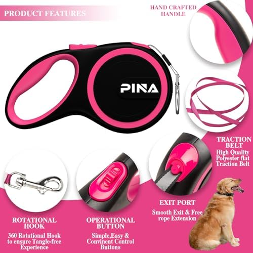 PINA Retractable Dog Leash, 16ft Dog Leash - Image 2