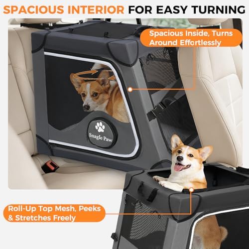Snagle Paw Dog Car Crate for Back Seat - Image 2