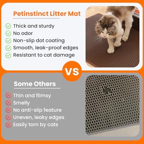 Extra Large Cat Litter Mat XXL, Double Layer Honeycomb - Image 3