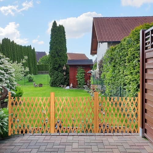 VINGLI 2 Packs Extendable Garden Fence, 27.55 Inch Tall Freestanding Accordion - Image 7