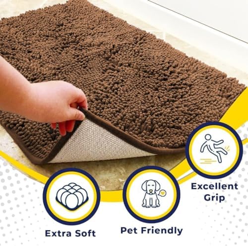 Muddy Mat® 4-Piece Brown Medium 30"X19" AS-SEEN-ON-TV Highly Absorbent - Image 3