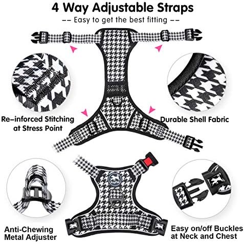 PoyPet Plaid Dog Harness Medium, No Pull Vest - Image 4