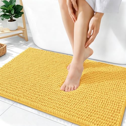OLANLY Thick Chenille Bathroom Rugs 36x24, Soft Absorbent Bath Mat by OLANLY