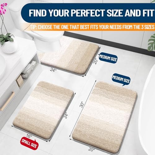 OLANLY Large Bathroom Rugs 50x30, Extra Soft Absorbent Microfiber Bath Rugs - Image 2