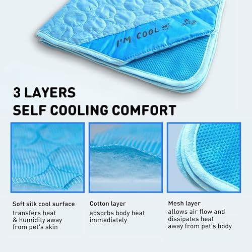 INSPECTOR TAIL Dog Cooling Mat, Indoor & Outdoor, XXL Self Cooling Pad - Image 3