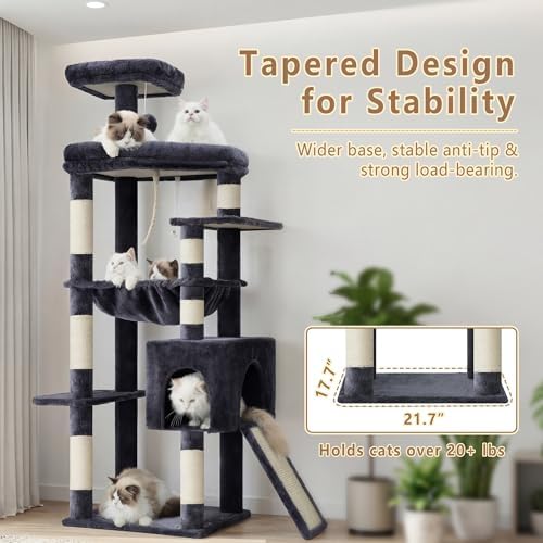 Heybly 64.2" Heavy-Duty Cat Tree - Image 2